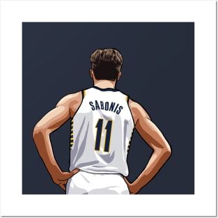 Domantas Sabonis Vector Standing Posters and Art